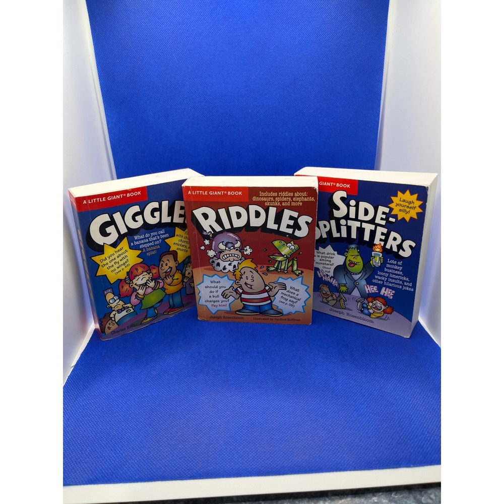 Sterling A Little Giant Book Lot of 3 Giggles Riddles Side-Splitters Humor Kids